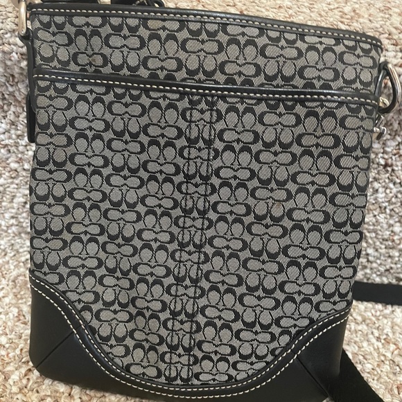 Black Coach Signature Crossbody Purse - Picture 6 of 6